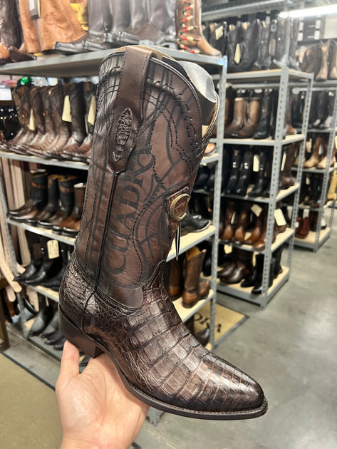 Round toe top caiman boots
