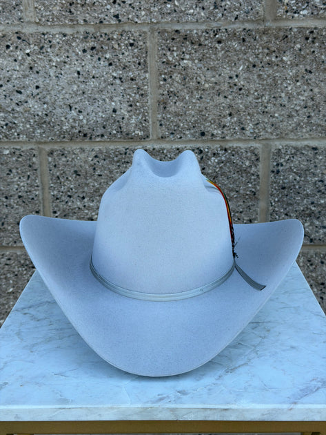 Stetson 6x Rancher Silver Gray Cowboy Felt Hat (Copa Alta Falda