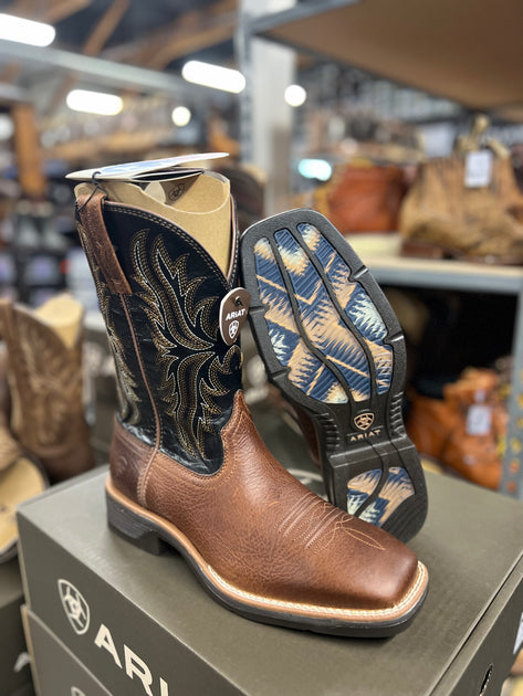 Ariat Ridgeback Western Cowboy Boot Deepest Clay Black Barrel