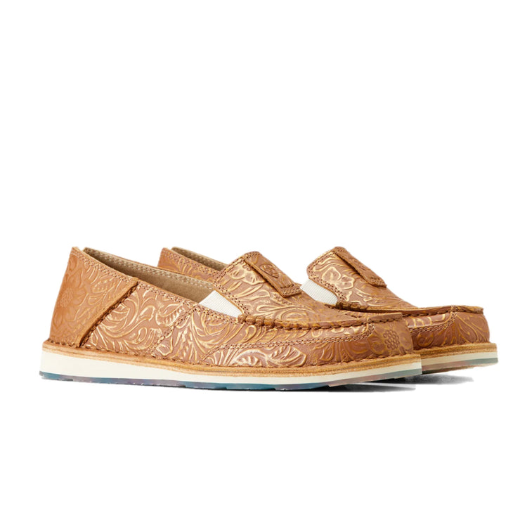 Ariat Ladies Cruiser Floral Embossed Bronze Slip On Shoe
