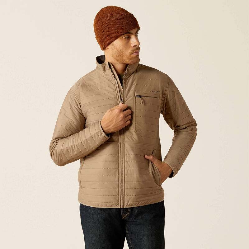 Ariat Wylie Full Zip Jacket (Khaki) – Guadalajara Western Wear