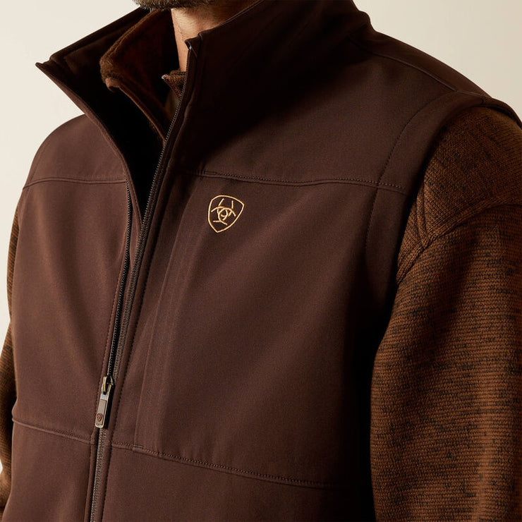 Ariat Mens Soft Shell Vest Coffee Bean