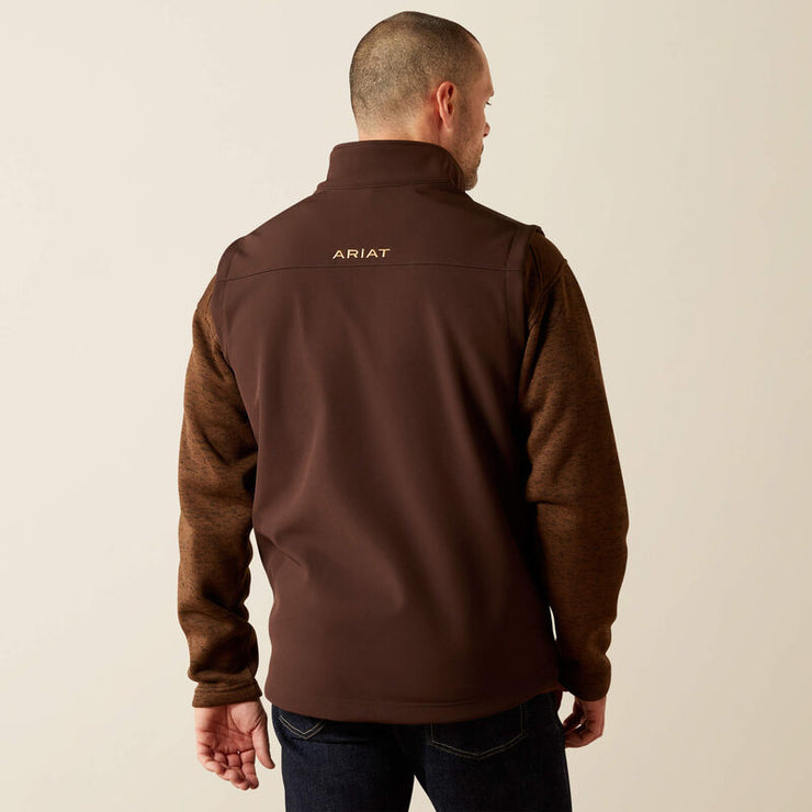 Ariat Mens Soft Shell Vest Coffee Bean