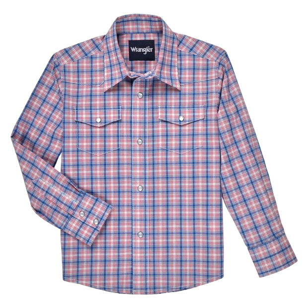 Boy's Wrangler Snap Front Shirt -112326323 (Light Pink)
