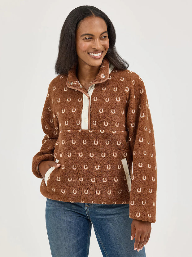 WOMEN'S WRANGLER RETRO® HALF-SNAP SHERPA PULLOVER
