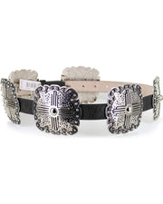 ANGEL RANCH WOMEN'S 1" SQUARE CONCHO LEATHER BELT