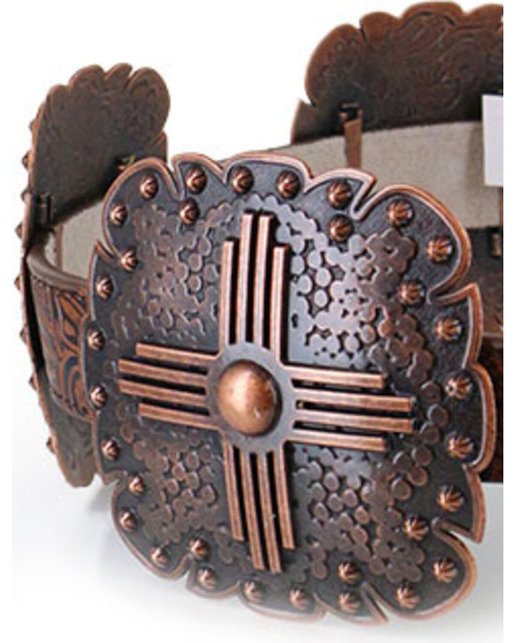 ANGEL RANCH WOMEN'S CONCHO LEATHER BELT