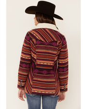 Powder River Ladies Serape Stripe Wool Coat