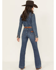 WRANGLER WOMEN'S RETRO HIGH RISE BAILEY TROUSER STRETCH DENIM JEANS