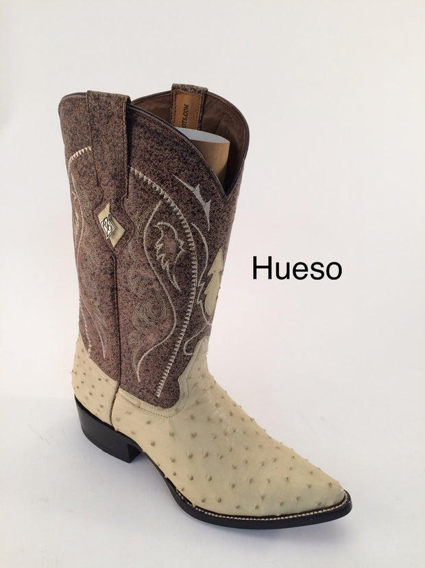 Avestruz Hueso Piel de Primera Horma J Toe - Marca Red Diamond Boots