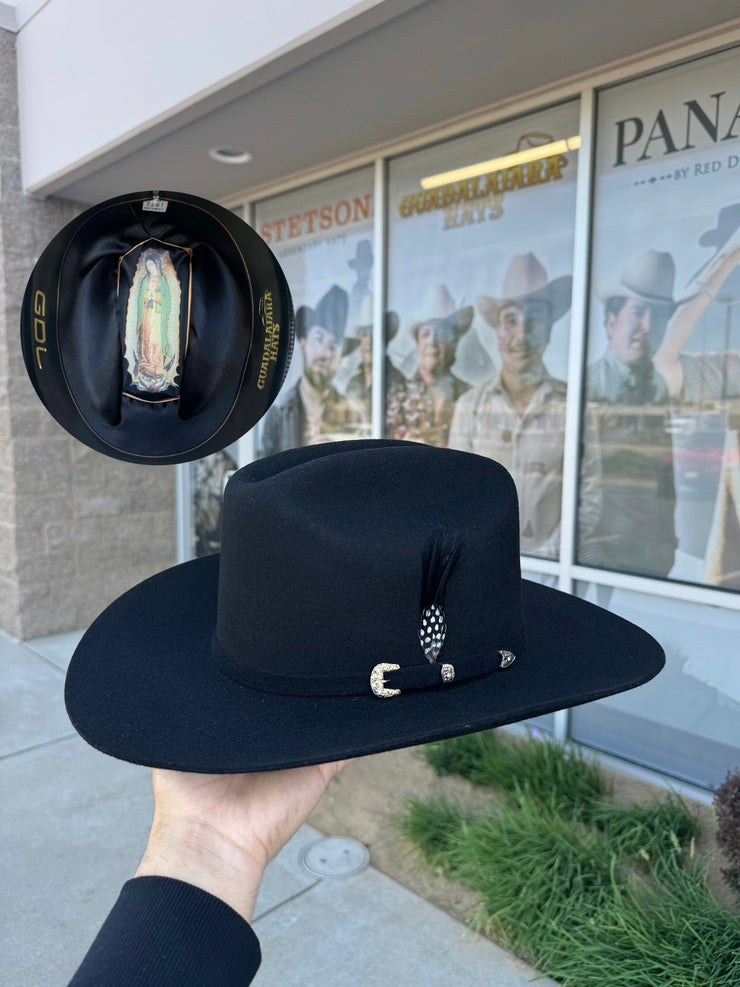 Tejana Virgen Guadalupe 100x Copa Chica Falda 3.5" (Guadalajara Hats)