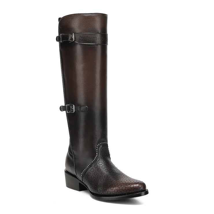 Cuadra para Dama - Crust Castaño Piel De Res Tall Boot