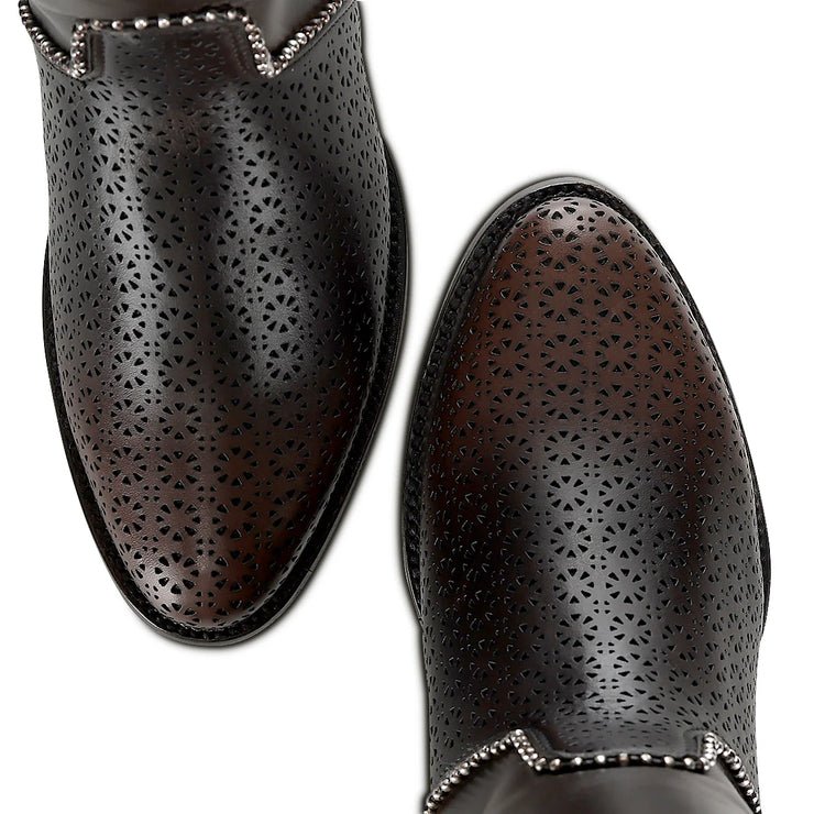 Cuadra para Dama - Crust Castaño Piel De Res Tall Boot