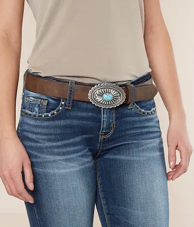 Ariat Turquoise Stone Basic Leather Belt