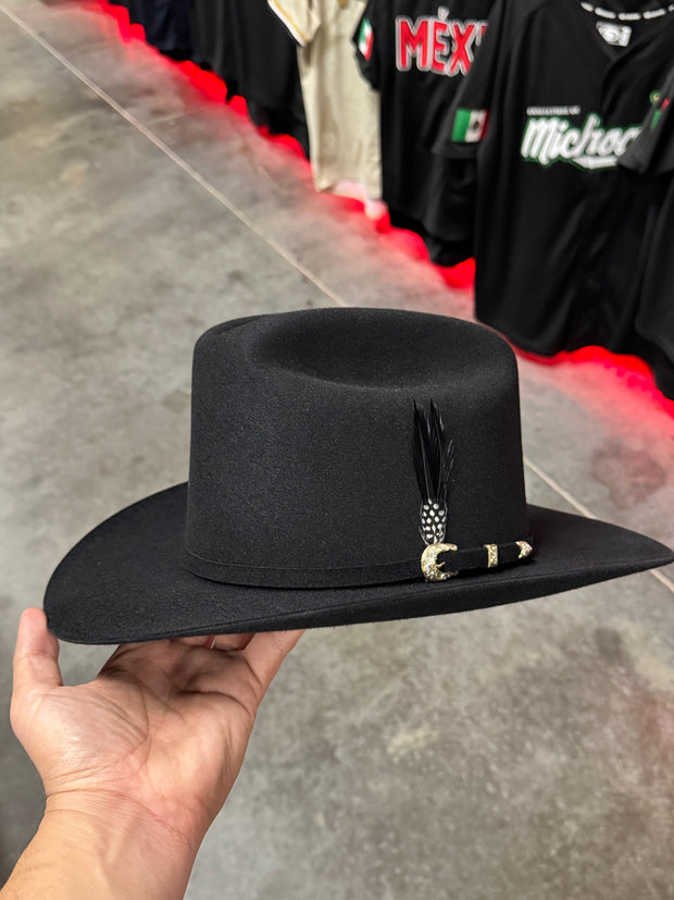 Stetson 6x Palacio Color Negra (Copa Alta 5" Falda 3")