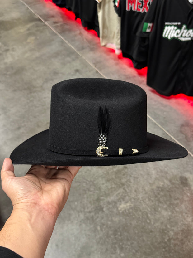 Stetson 6x Palacio Color Negra (Copa Alta 5" Falda 3")