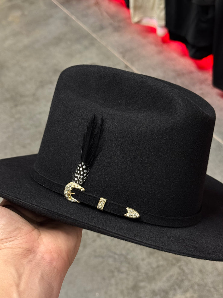 Stetson 6x Palacio Color Negra (Copa Alta 5" Falda 3")