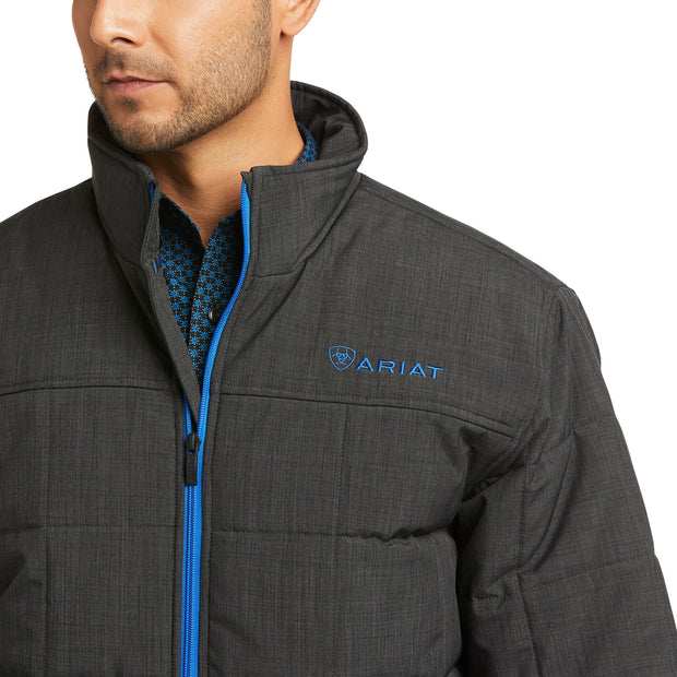 Ariat Crius Dark Grey Insulated Jacket (Blue Zipper)