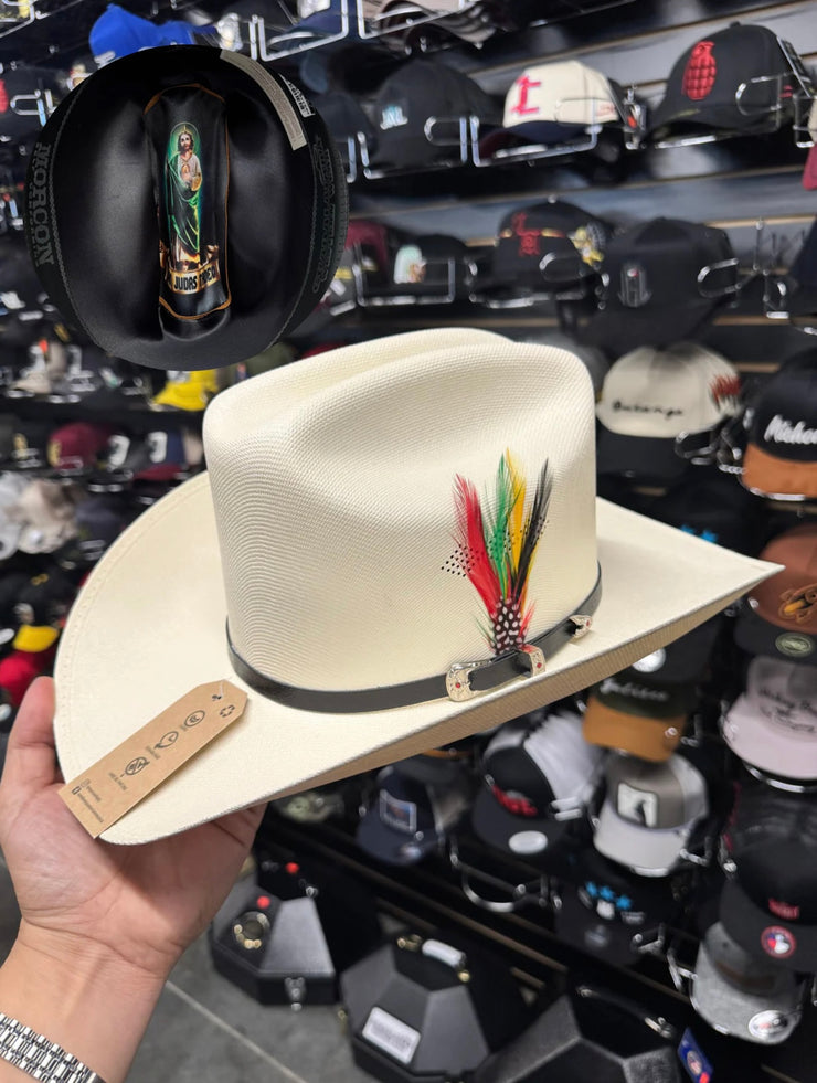 Sombrero 1,000x Milano Copa Mediana  Falda 3.5" Marca Morcon (SAN JUDAS TADEO)