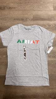 Ariat Womens Viva Mexico T-Shirt - (Heather Grey/Gris Claro)