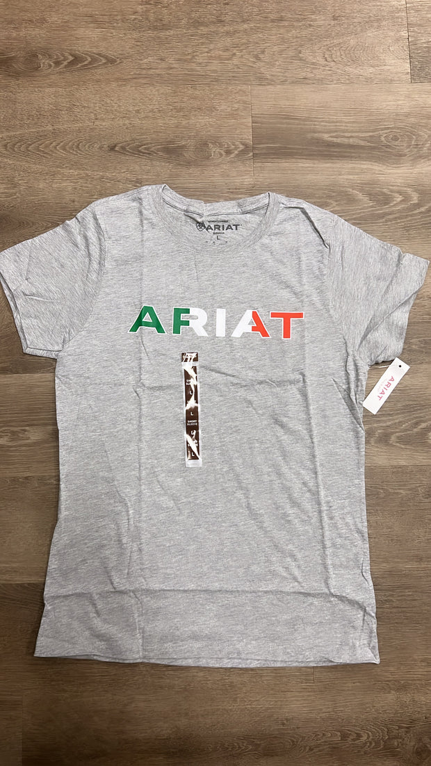 Women Ariat Mexico T-Shirt (Heather Grey/Gris Claro)