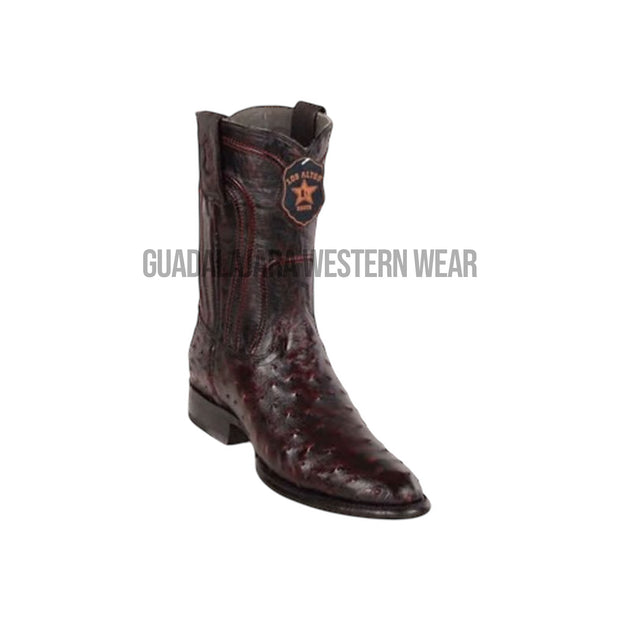 LOS ALTOS BLACK CHERRY OSTRICH ROPER COWBOY