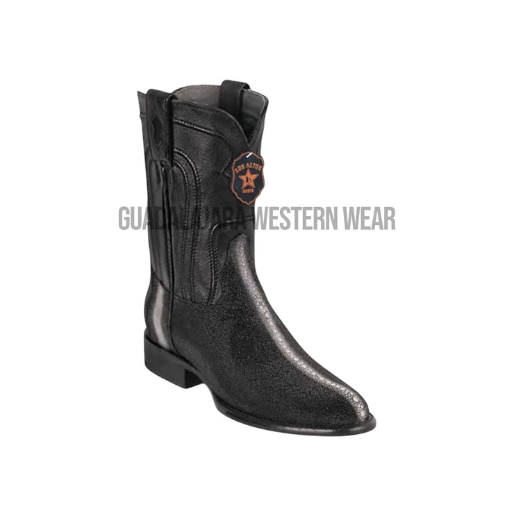 Los Altos Black Stingray Rowstone Roper Cowboy Boots