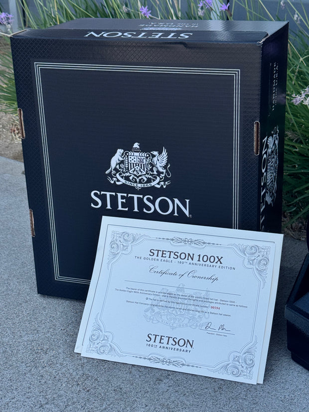 Stetson El Presidente 100X The Golden Eagle Cowboy Felt Hat (Copa Alta)