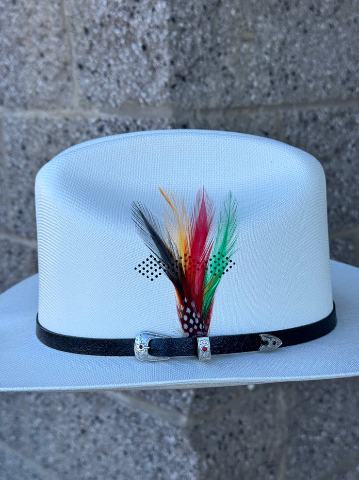 Sombrero 1,000x Copa Chica Falda 3" Marca Morcon (Pluma Stetson Classica)