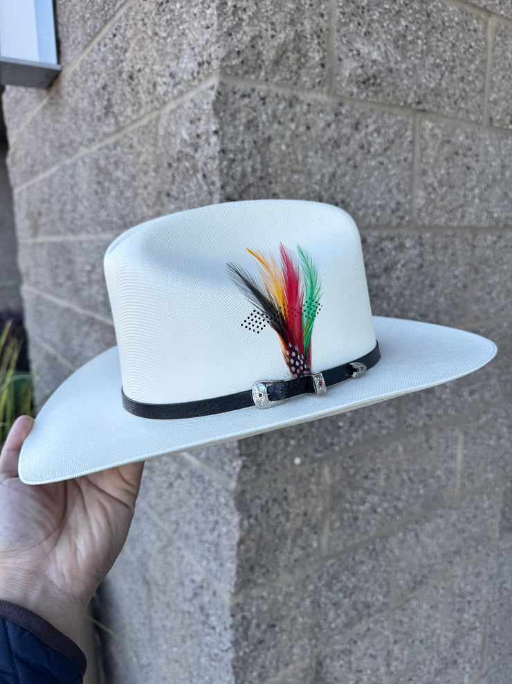Sombrero 1,000x Copa Chica Falda 3" Marca Morcon (Pluma Stetson Classica)