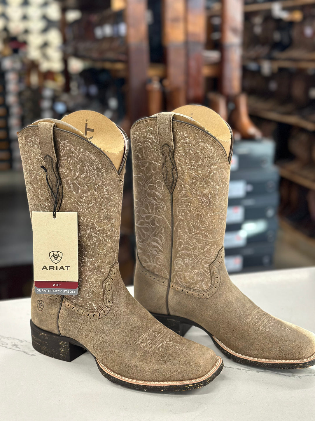 Las Mejores Ofertas En Ariat Plano (menos De 1 Pulgadas) Botas Superior De Cuero Para Mujeres | EBay