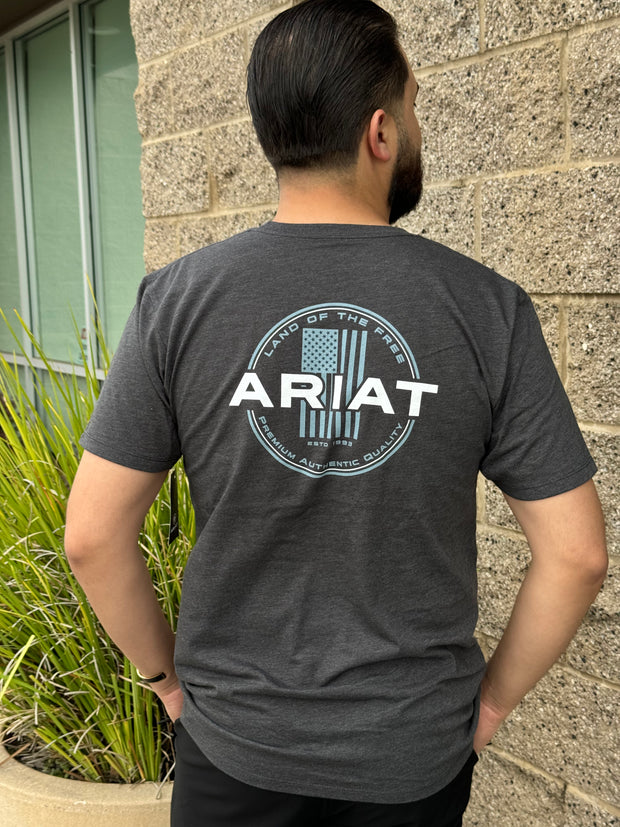 Ariat Men T-Shirt Roundabout - Charcoal