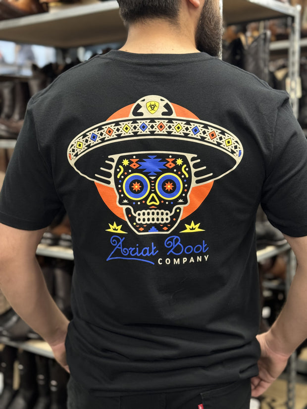 Ariat Sugar Skull T-Shirt - BLK