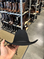 Stetson 6x Spartan Black Cowboy Felt Hat Sinaloa (Copa Chica Falda/Brim 3.5") (Diamante Negro)