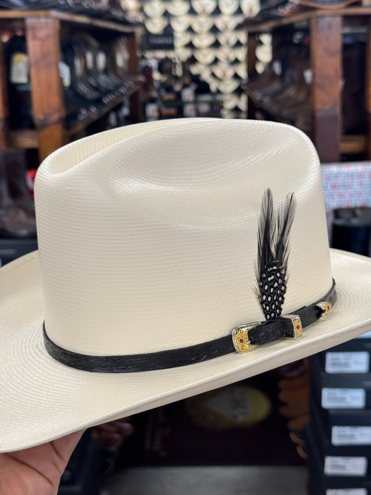 Sombrero El Patron 500x Copa Chica Falda 3" Marca Morcon (Toquilla Avestruz Negro)