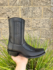 Cuadra Piel de Caiman Color Negro Con Cierre - 1J2KFY (Botin/Ankle Boot)