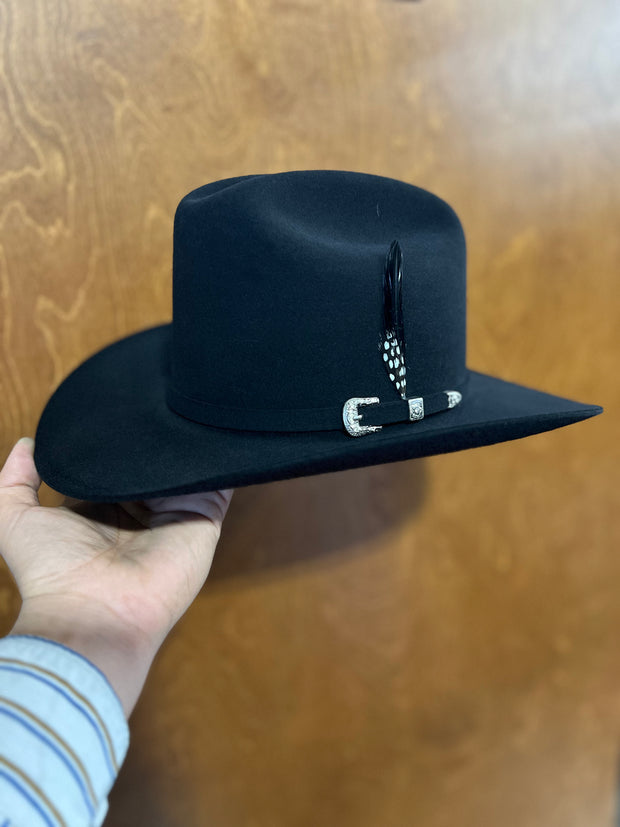 Twinstone 6x Rancher Black Felt Hat Horma SINALOA (Copa Mediana Falda/Brim 3")