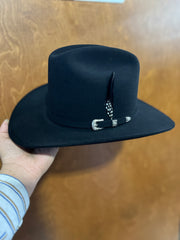 Twinstone 6x Rancher Black Felt Hat Horma SINALOA (Copa Mediana Falda/Brim 3")