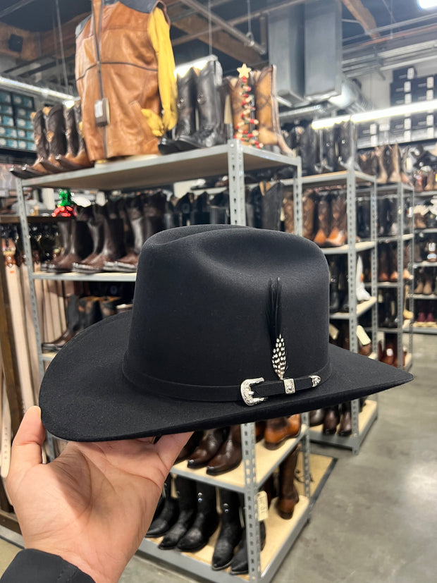 Twinstone 6x Rancher Black Felt Hat Horma SINALOA (Copa Mediana Falda/Brim 3")