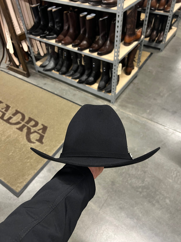 Twinstone 6x Rancher Black Felt Hat Horma SINALOA (Copa Mediana Falda/Brim 3")