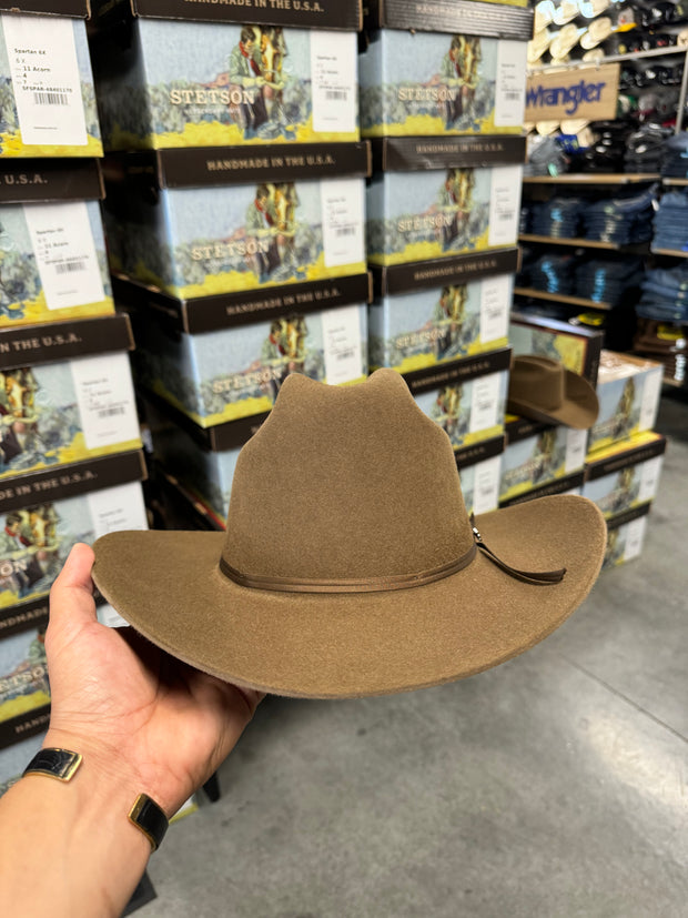 Stetson 6x Spartan Acorn Cowboy Felt Hat Sinaloa (Copa Chica Falda/Brim 3.5")