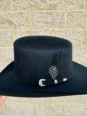 Stetson El Patron 30x Black Cowboy Felt Hat (Copa Regular Falda 3.5")