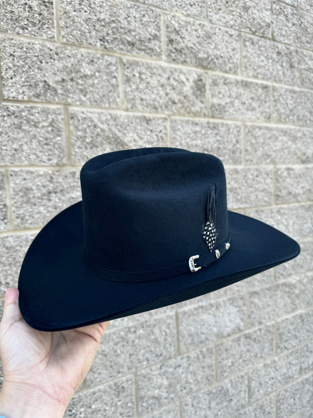 Stetson El Patron 30x Black Cowboy Felt Hat (Copa Regular Falda 3.5")