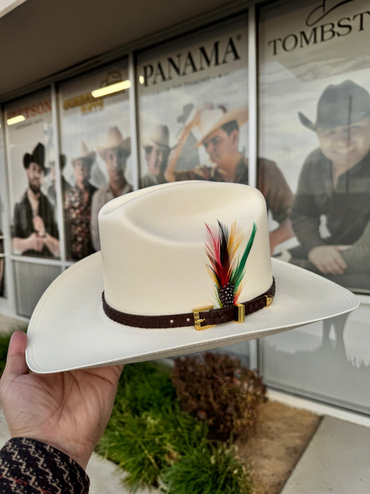 Sombrero El Rey 200x Copa Chica Falda 3.5" (Guadalajara Hats) (Toquilla Pitón Cafe)