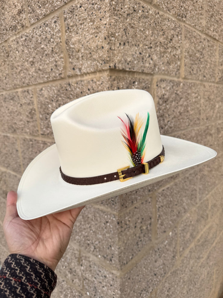 Sombrero El Rey 200x Copa Chica Falda 3.5" (Guadalajara Hats) (Toquilla Pitón Cafe)