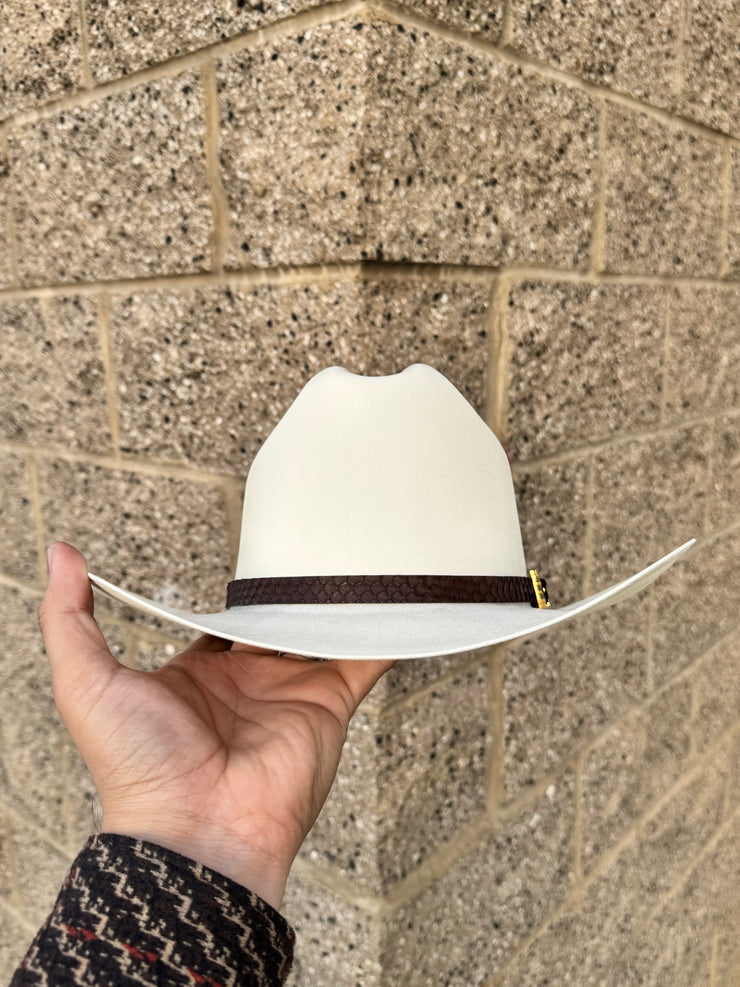 Sombrero El Rey 200x Copa Chica Falda 3.5" (Guadalajara Hats) (Toquilla Pitón Cafe)