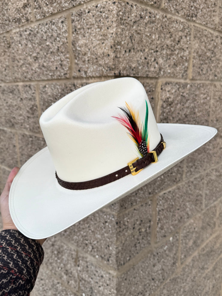 Sombrero El Rey 200x Copa Chica Falda 3.5" (Guadalajara Hats) (Toquilla Pitón Cafe)