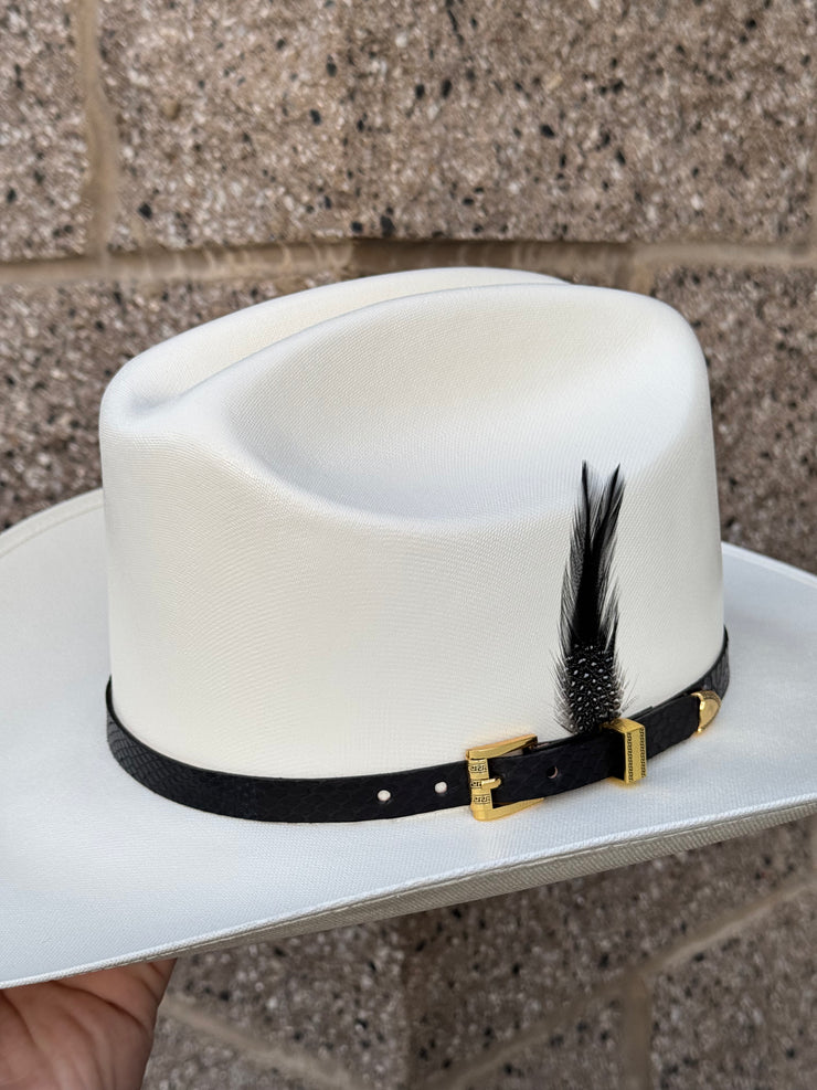 python hat band Images High Quality Grahic Genuine Python Leather Hat Band (BLACK) – Guadalajara Western Wear