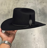 Stetson 6x Rancher Black Cowboy Felt Hat Sinaloa (Copa Alta Falda/Brim 3.5") (Diamante Negro)
