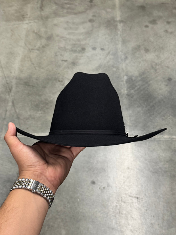 Stetson 6x Rancher Black Cowboy Felt Hat Sinaloa (Copa Alta Falda/Brim 3.5") (Diamante Negro)